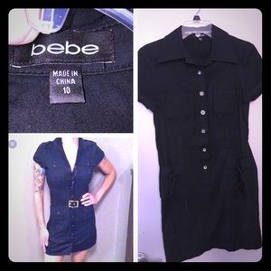Bebe button up shirt dress